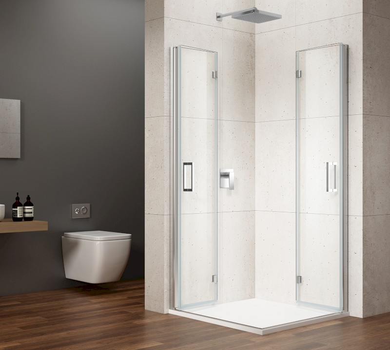 LORO sprchové dveře skládací pro rohový vstup 1000mm, čiré sklo GN4710